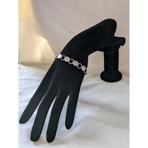 Vintage Sarah Coventry Link Bracelet, "Young N Gay" Design, Secure Fold Over